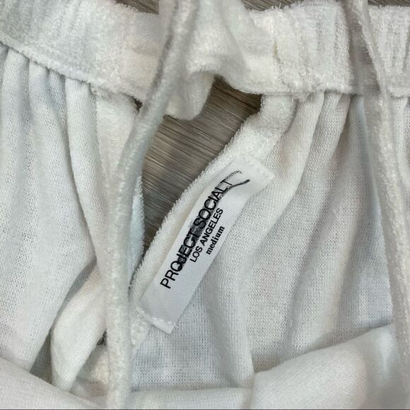 39. Project Social Los Angeles White Fleece Tank Top - Picture 3 of 5